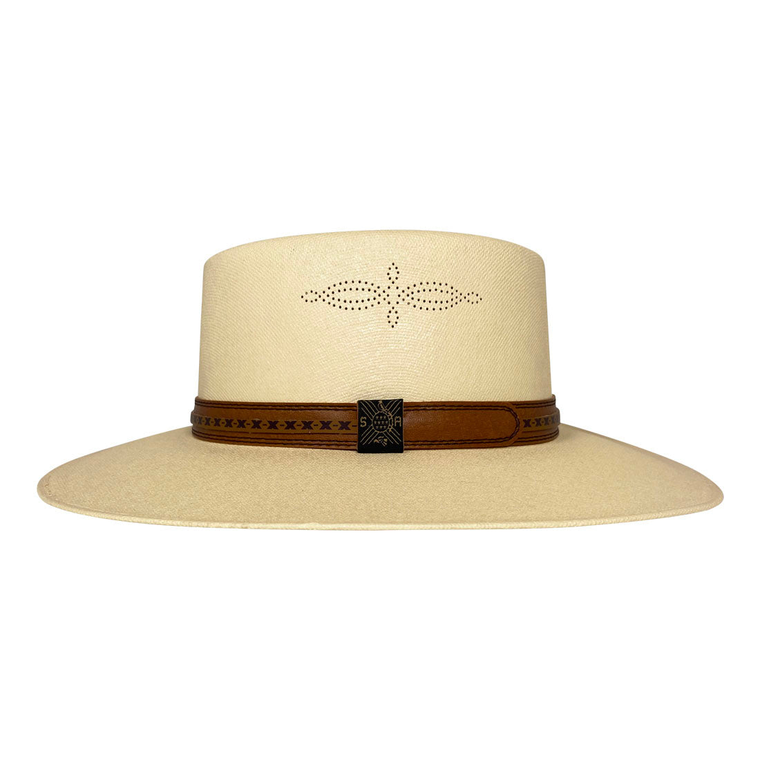 Angel Eyes Wide Brim Hat Handmade from 100% Oaxacan Cotton - Light Brown