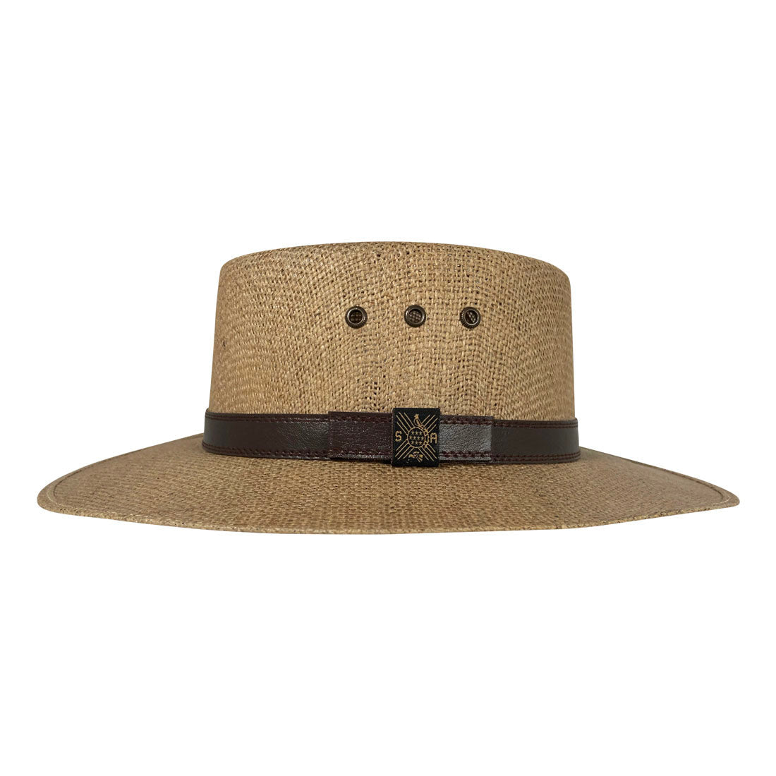 Angel Eyes Wide Brim Hat Handmade from 100% Oaxacan Jute - Dark Brown