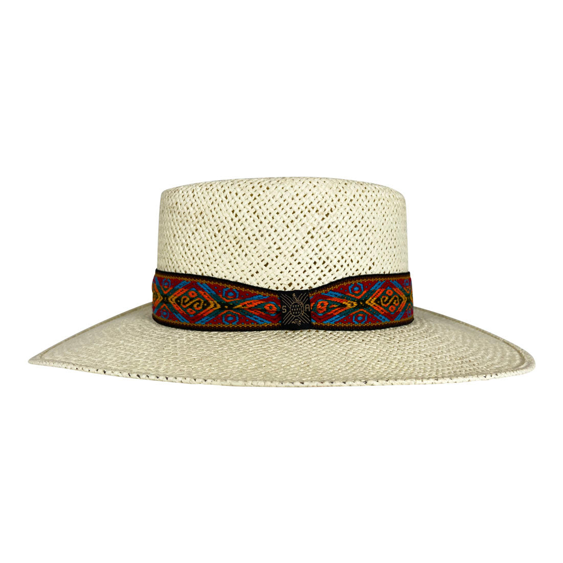 Angel Eyes Wide Brim Hat Handmade from Wood Pulp Raffia - Light Brown