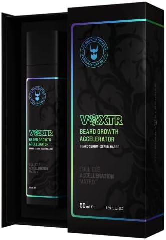 The Beard Struggle Voxtr Beard Growth Serum - Beard Growth Kit with Follicle Acceleration Matrix - Promotes Thicker & Healthier Beard - Grow Fuller Stronger Beard - Beard Serum, 1.69 Fl. Oz. US