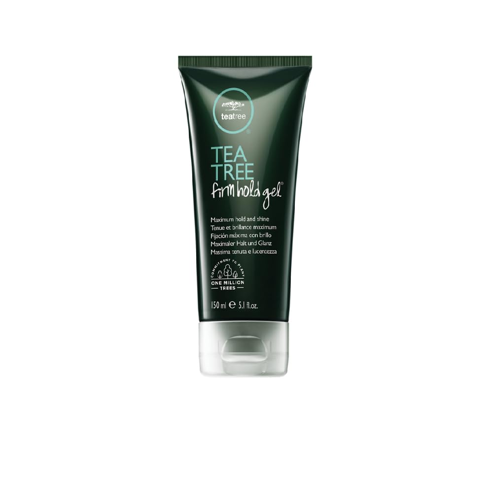 Tea Tree Firm Hold Gel, Hair Gel, Maximum Hold, High-Shine Finish, For All Hair Types, 5.1 fl. oz.