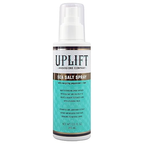 Uplift Provisions Company Sea Salt Spray - Versatile Texture Spray for Hair to Achieve Perfect Beach Waves, Amplify Curly Hair, or Boost Volume in Fine or Thin Strands - 5.5 oz