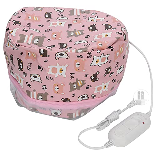 SyangKaitian Hair Steamer Deep Conditioning Heat Cap Adjustable Hair Care Heating Cap, Electric Hair Heating Cap Adjustable Oil Treatment Steamer Hat Detachable Hair Care Tool