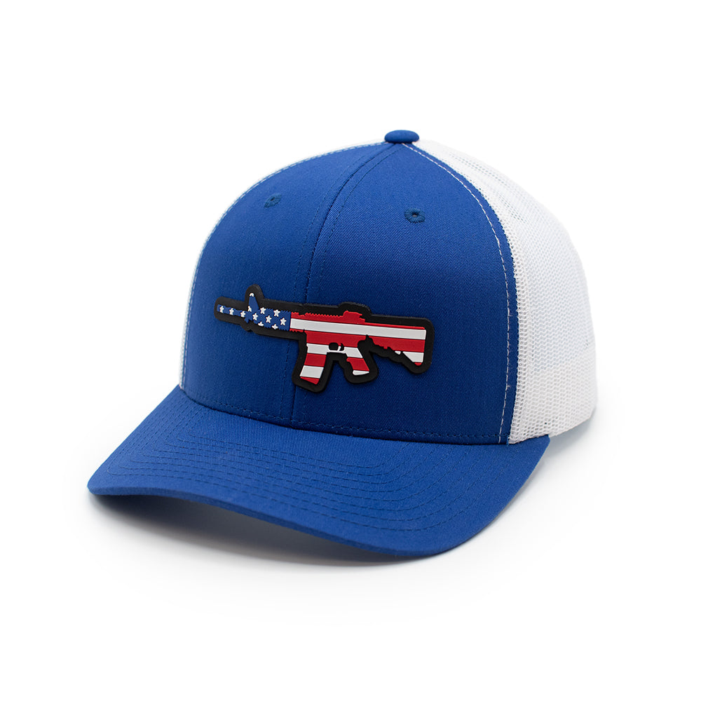 AR-15 USA Flag Hat PVC Patch