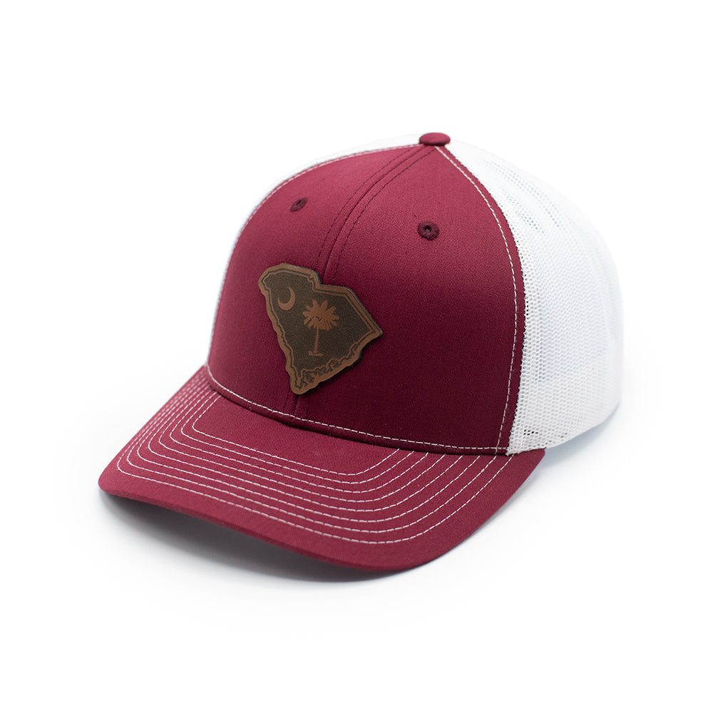 SC State Flag Leather Patch Hat