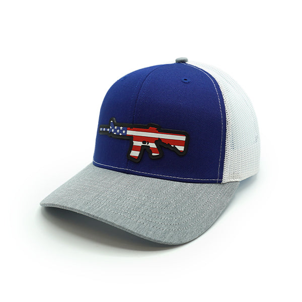 AR-15 USA Flag Hat PVC Patch