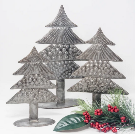 Set of 3 Oil Drum Trees