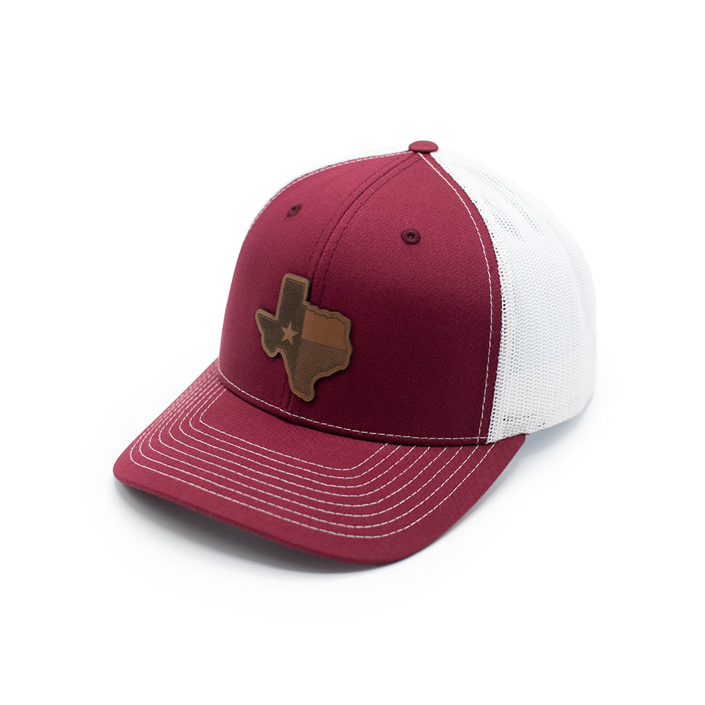 TX State Flag Leather Patch Hat