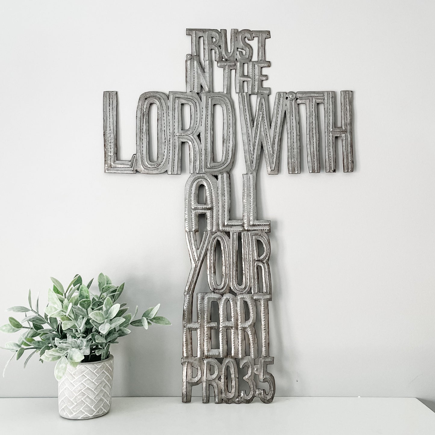 Trust Cross Oil Drum Art