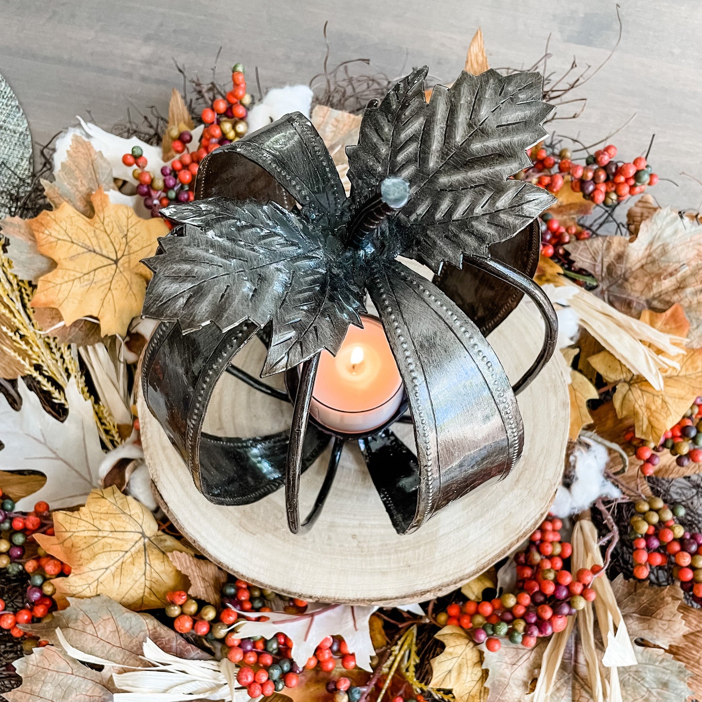 Autumn Pumpkin Candle Holder