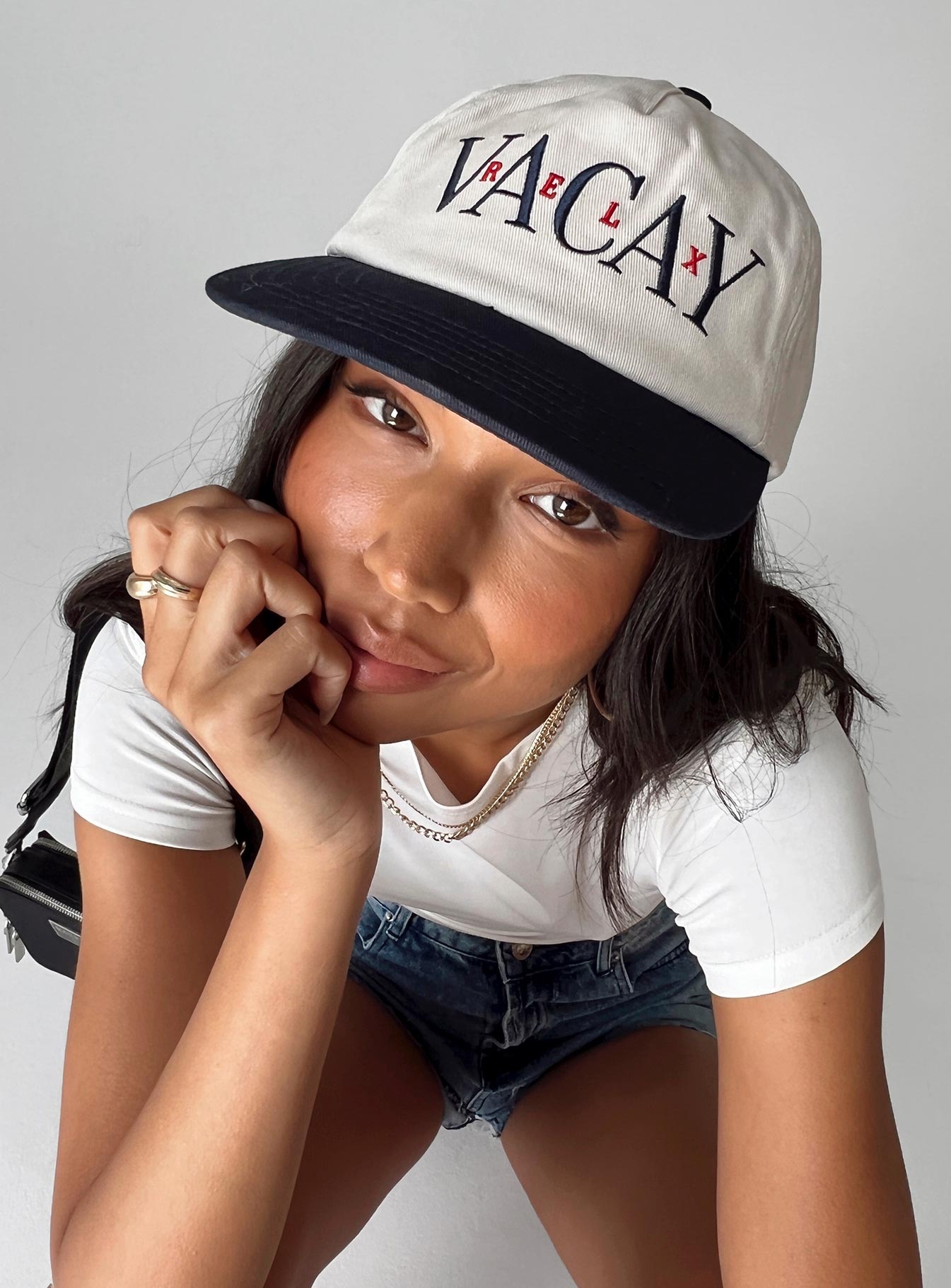 Vacay Hat Cream / Navy