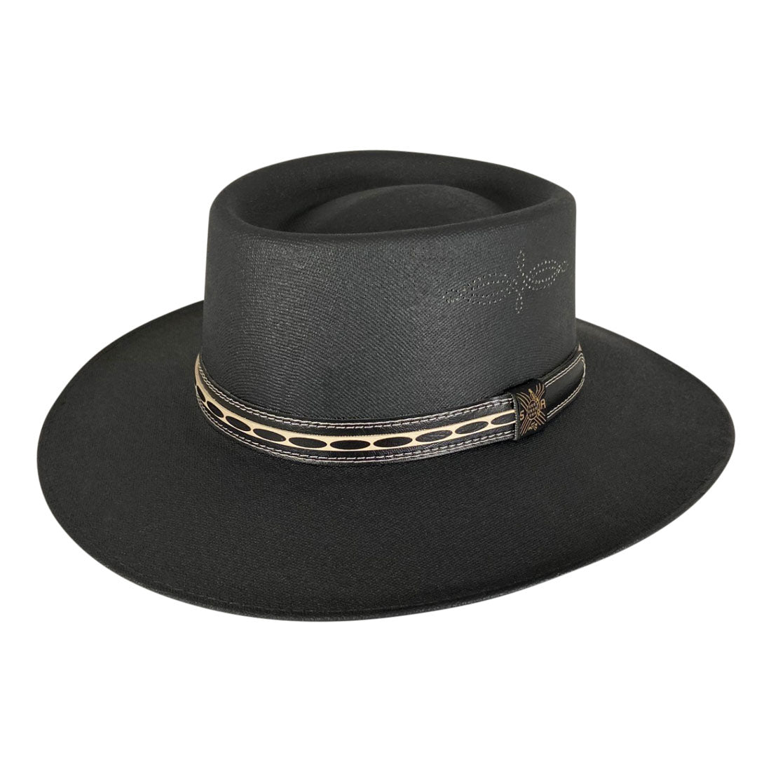 Angel Eyes Wide Brim Hat Handmade from 100% Oaxacan Cotton - Black