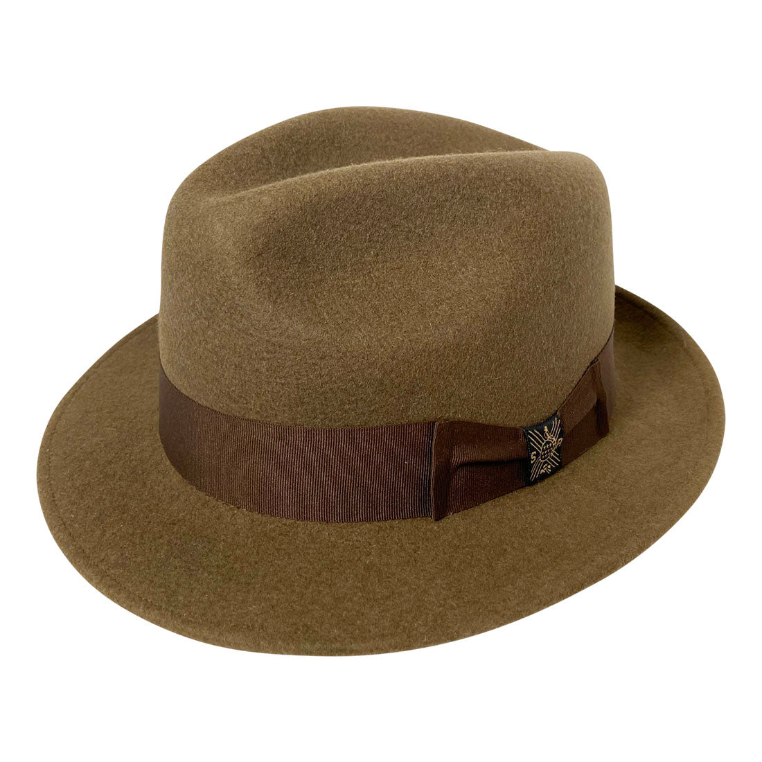 Short Brim Panama Hat Handmade from 100% Oaxacan Wool - Brown