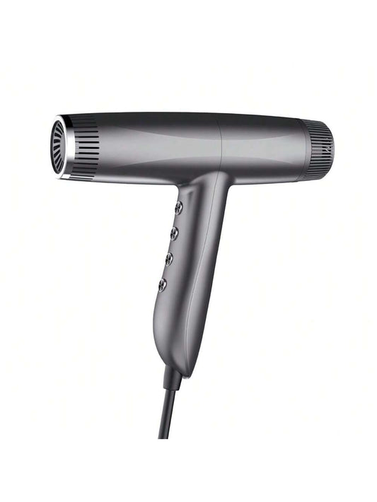 Black 110000rpm High Speed Negative Ion Hair Dryer With Intelligent Temperature Control Lcd Display, Quieter & Super Light Design, 200 Million Negative Ions Protection For Quick Drying And Hair Care