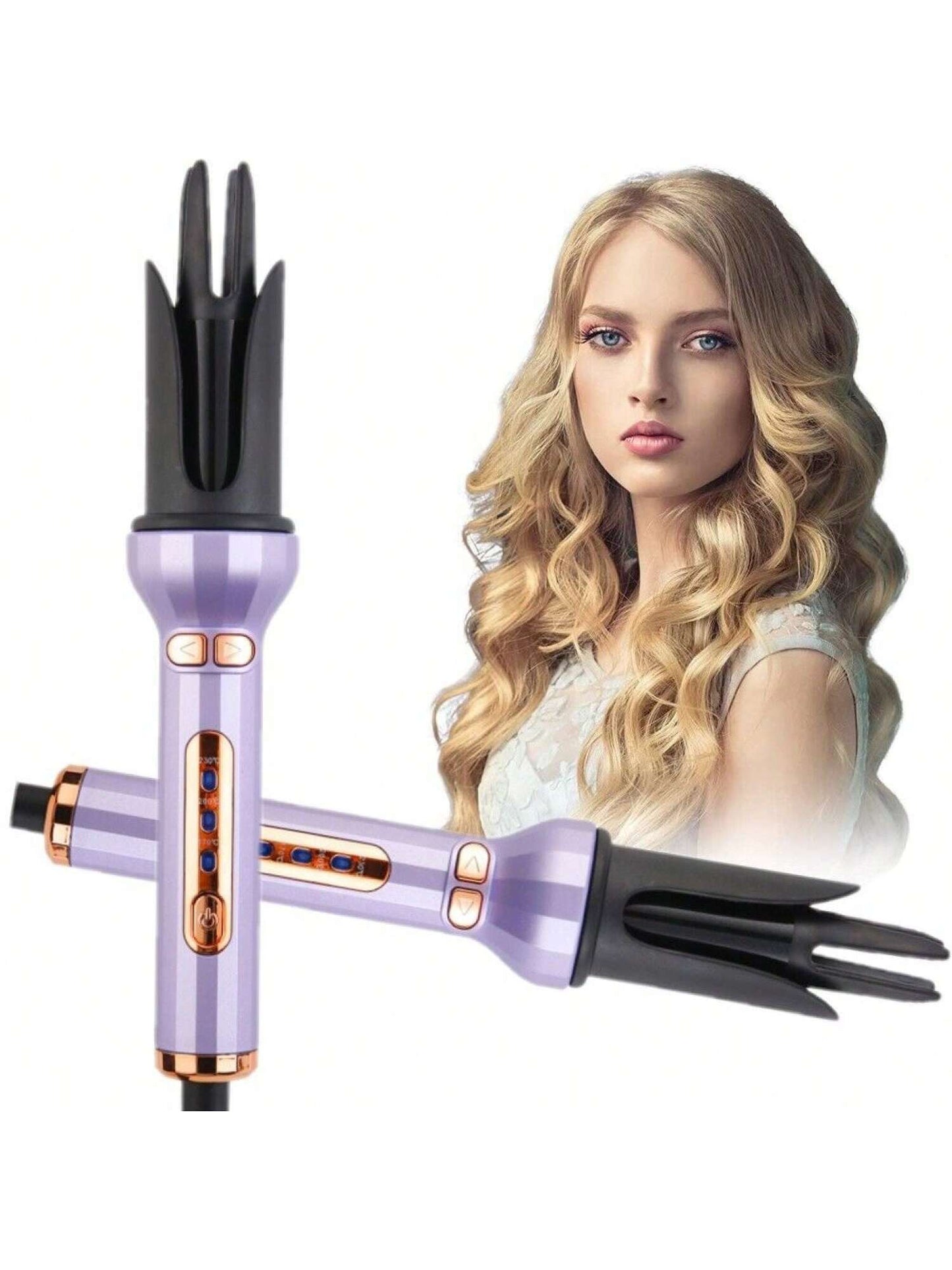 Auto Rotating Hair Curler Automatic Hair Curling Iron Styling Wand 1" Barrel