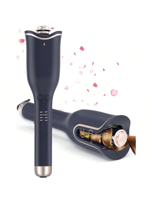 Automatic Hair Curler, Automatic Curling Iron Wand With 4 Temps & 3 Timer Settings & 1" Large Rotating Barrel, Ceramic Rotating Hair Curler With Dual Voltage, Auto Shut-Off For Hair Styling