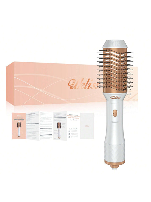 Ukliss 3-In-1 Multifunctional 1000w Hot Air Brush For Volumizing, Straightening, And Curling Hair