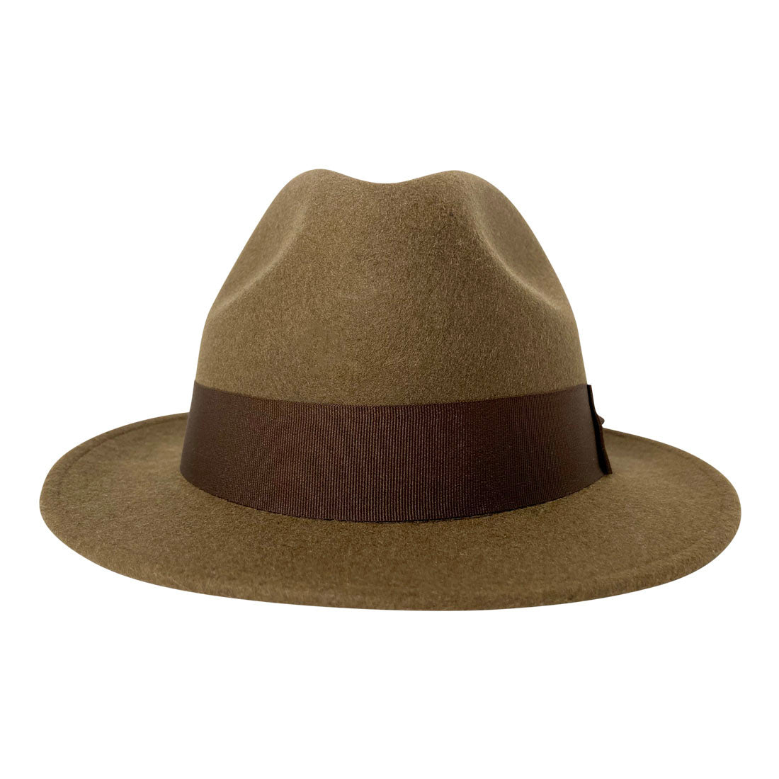 Short Brim Panama Hat Handmade from 100% Oaxacan Wool - Brown