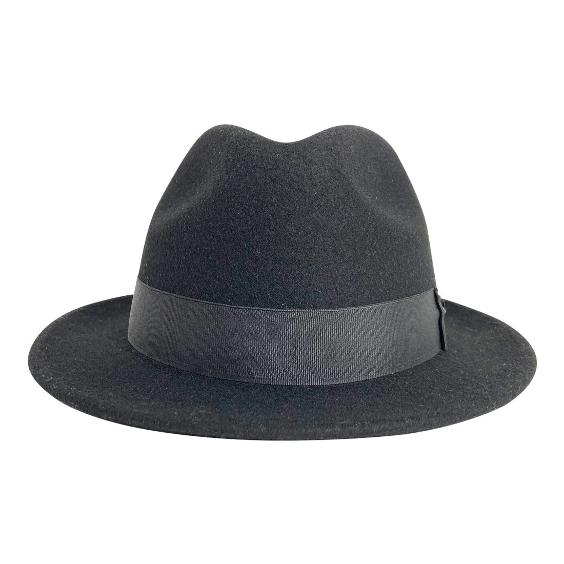 Short Brim Panama Hat Handmade from 100% Oaxacan Wool - Black