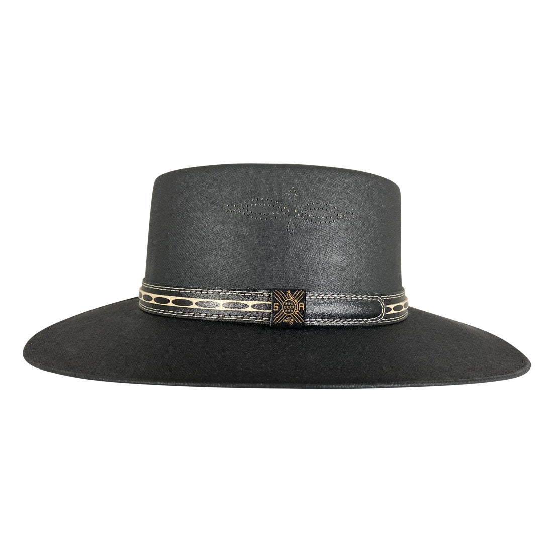 Angel Eyes Wide Brim Hat Handmade from 100% Oaxacan Cotton - Black
