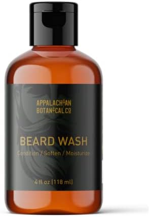 Appalachian Botanical Co Beard Wash for Men, 4 fl oz - Beard Shampoo and Conditioner - Beard Wash and Conditioner for Men - Beard Soap for Men