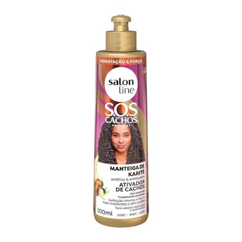 Salon Line - Linha SOS Cachos (Manteiga de Karite) - Ativador de Cachos 300 Ml - (SOS Curls (Shea Butter) Collection - Curl Activator 10.14 Fl Oz)