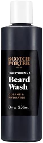 Scotch Porter Moisturizing Beard Wash | Cleanse, Hydrate & Soften Coarse, Dry Beard Hair while Protecting Skin for a Fuller/Healthier-Looking Beard | Original Scent | 8 oz. Bottle