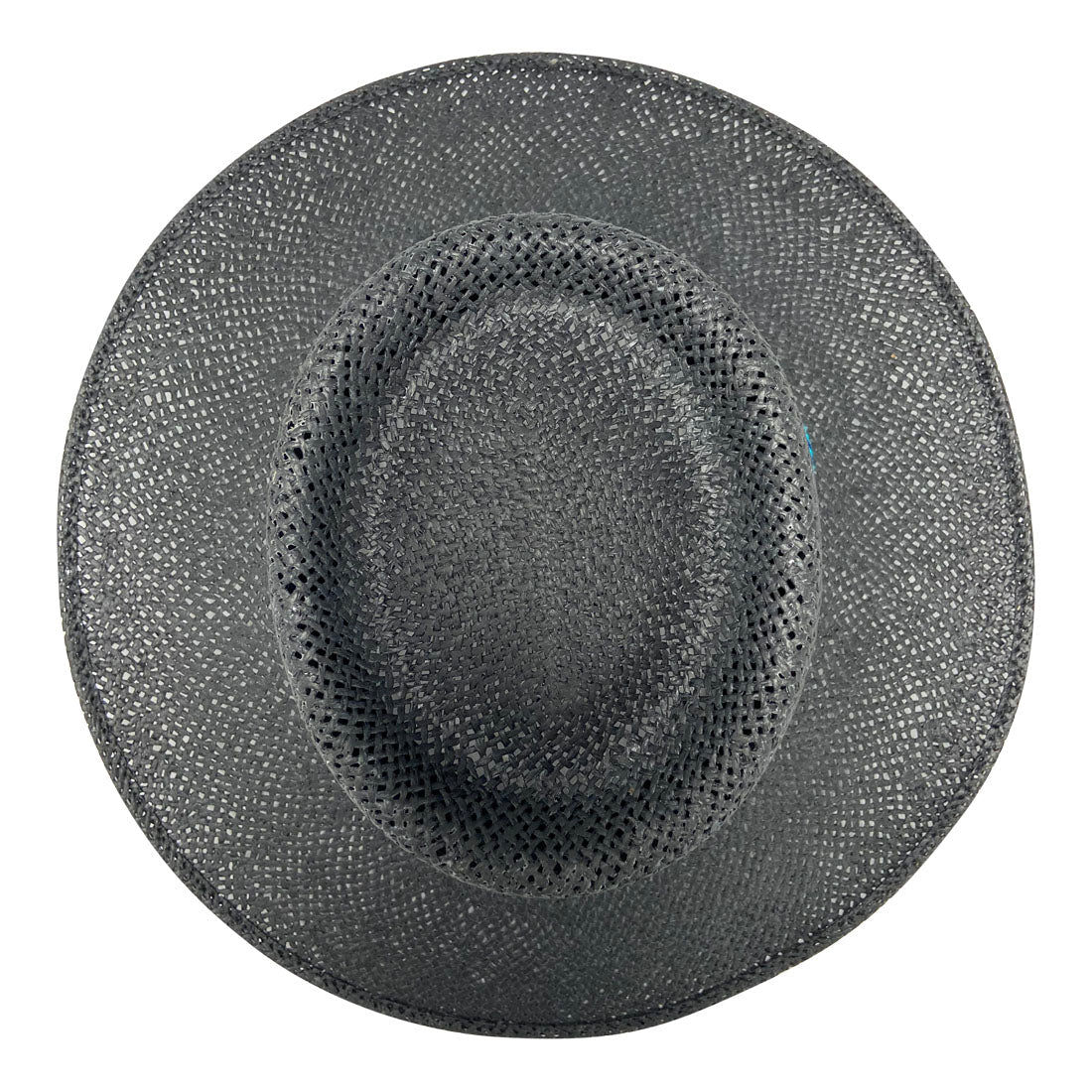 Angel Eyes Wide Brim Hat Handmade from Wood Pulp Raffia - Black