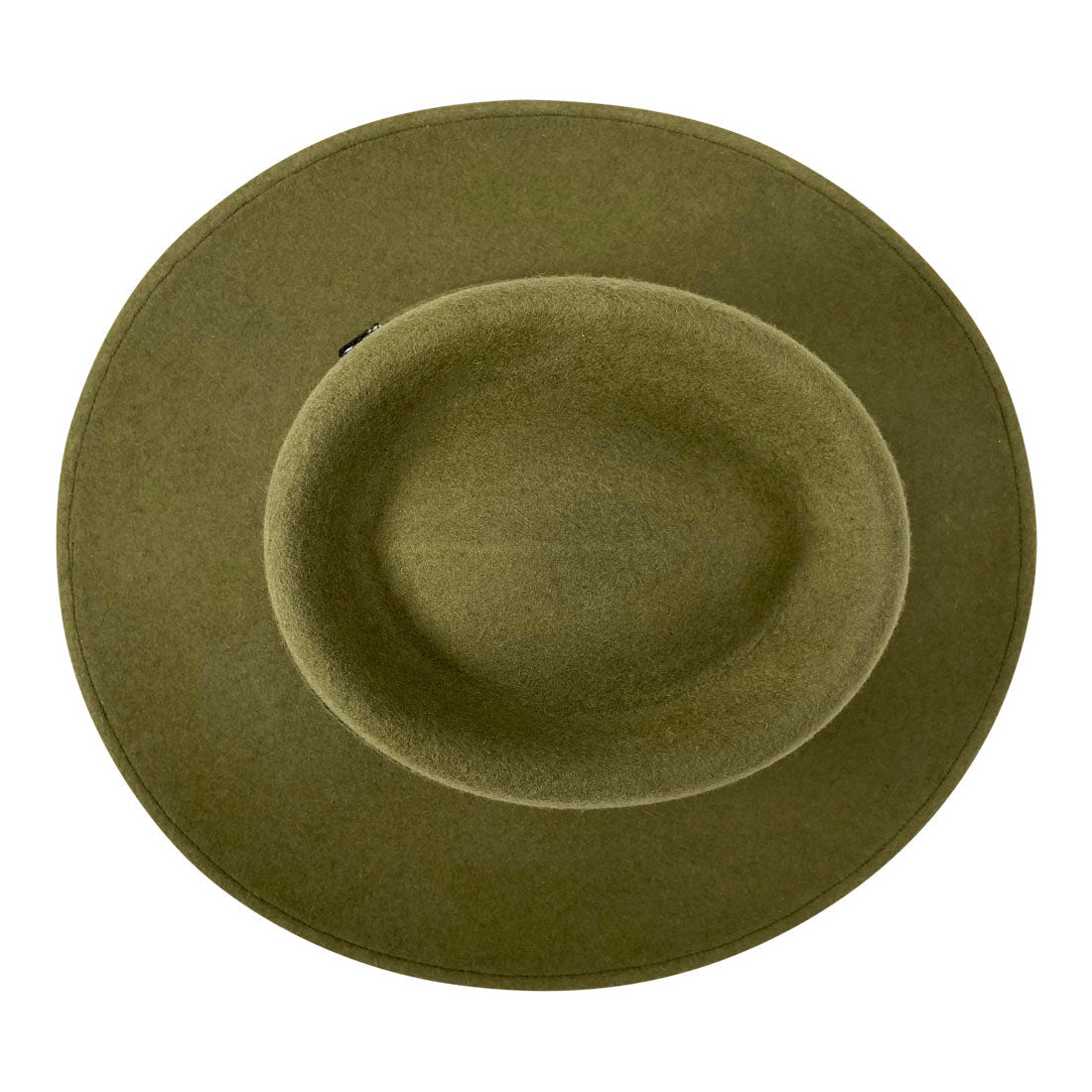 Angel Eyes Wide Brim Hat Handmade from Oaxacan Sheep's Wool - Green Olive