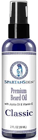 Spartans Den Premium Beard Oil | Vitamin E & Jojoba Oil Enriched | 2oz Classic Scent