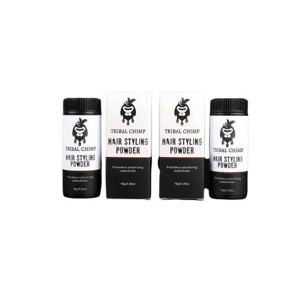 Tribal Chimp Hair Styling Powder - Volumizing Hair Powder for Men - 10g Matte Finish Hair Powder - Pack of 2 Men Texture Powder
