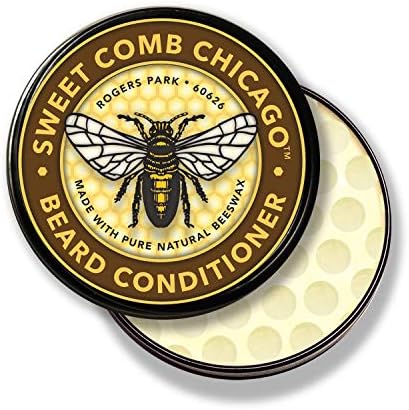 Beeswax Beard Conditioner: All NATURAL Refreshing Beard Care, STRENGTHENS and SOFTENS Beards & Mustaches - Leave in Conditioner for Men. Great for Father's Day, Birthdays and Christmas Gifts 4 oz