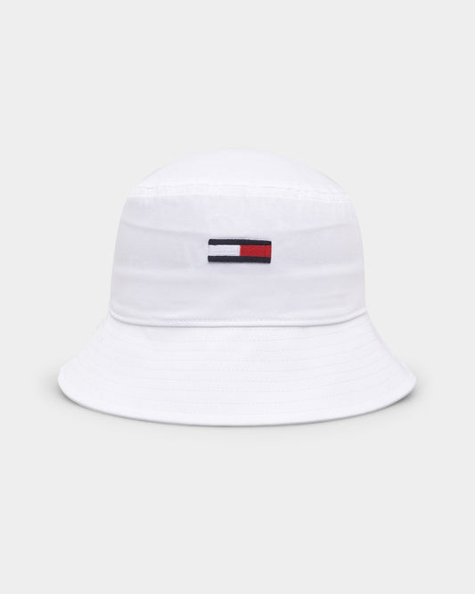 Tommy Jeans Flag Bucket Hat White
