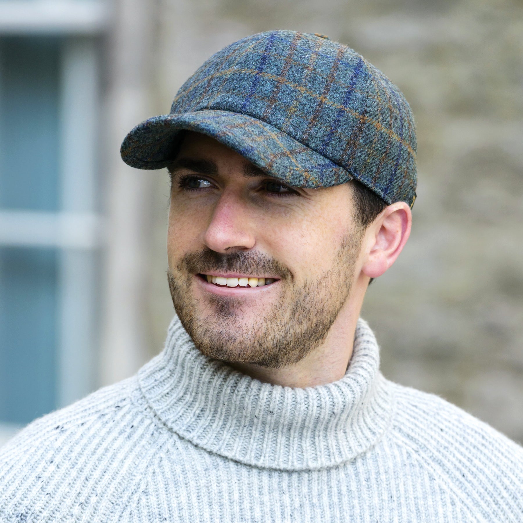 Blue Plaid Baseball Cap - Creative Irish Gifts