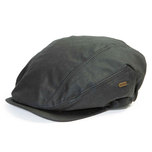Waxed Newsboy Cap- Waterproof- Black