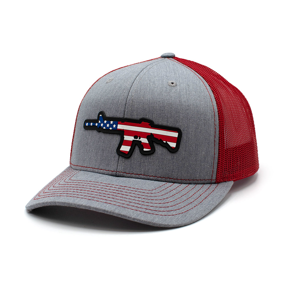 AR-15 USA Flag Hat PVC Patch