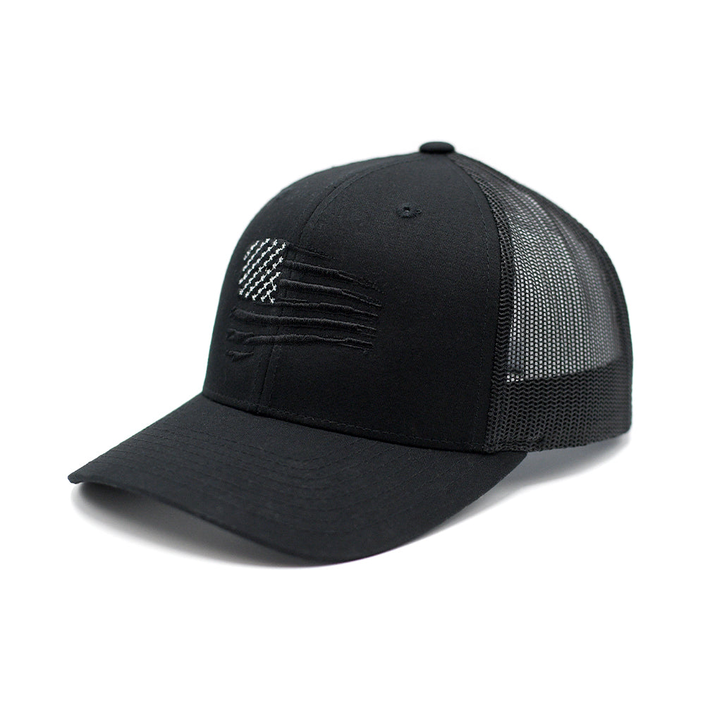 Black Tethered Flag Hat Black