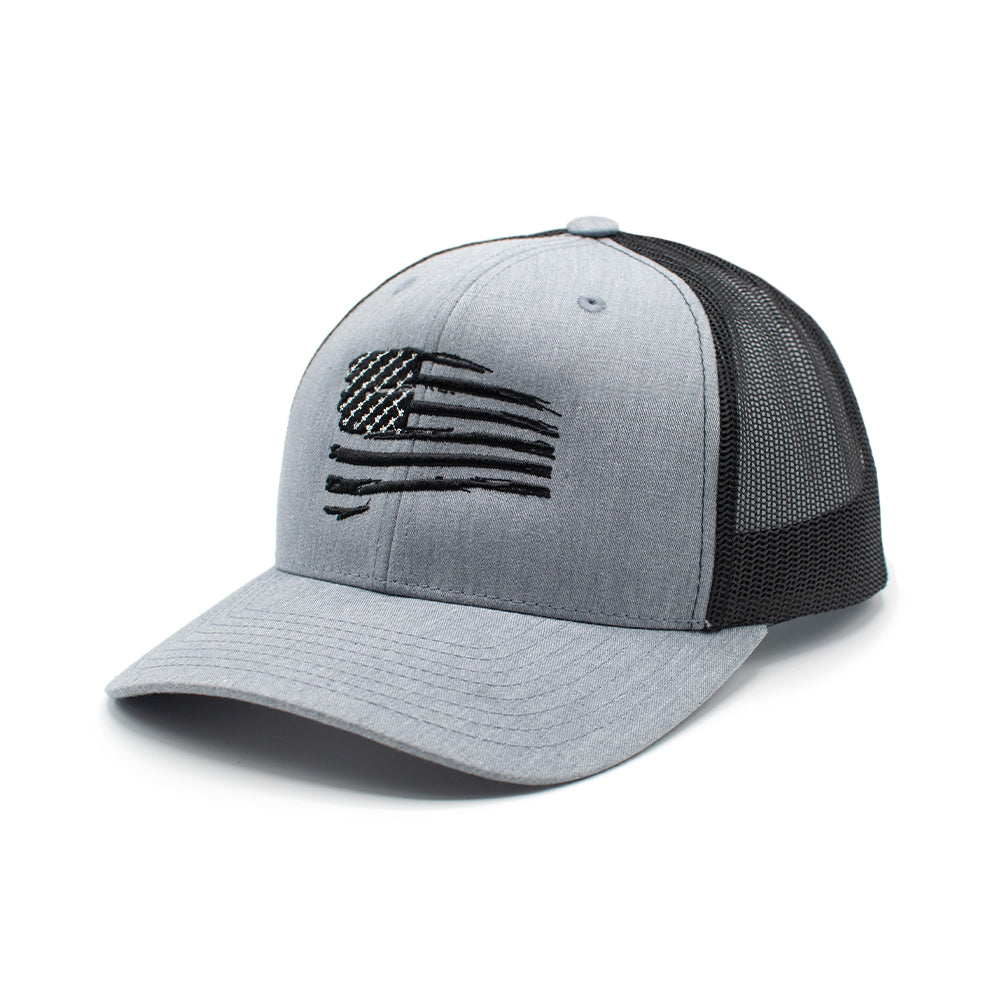 Black Tethered Flag Hat Heather Black