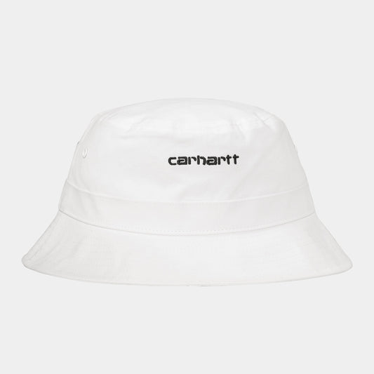 Carhartt WIP Unisex Script Bucket Hat - White