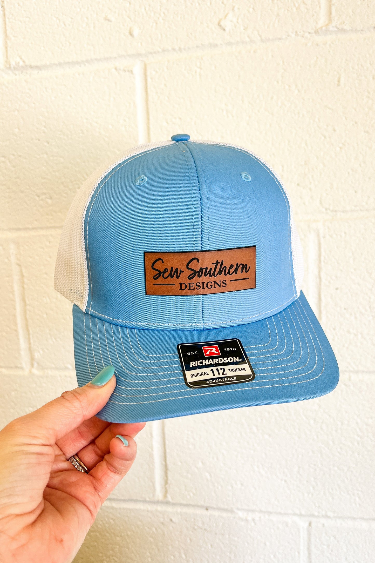 Sew Southern Logo Leather Patch Trucker Hat