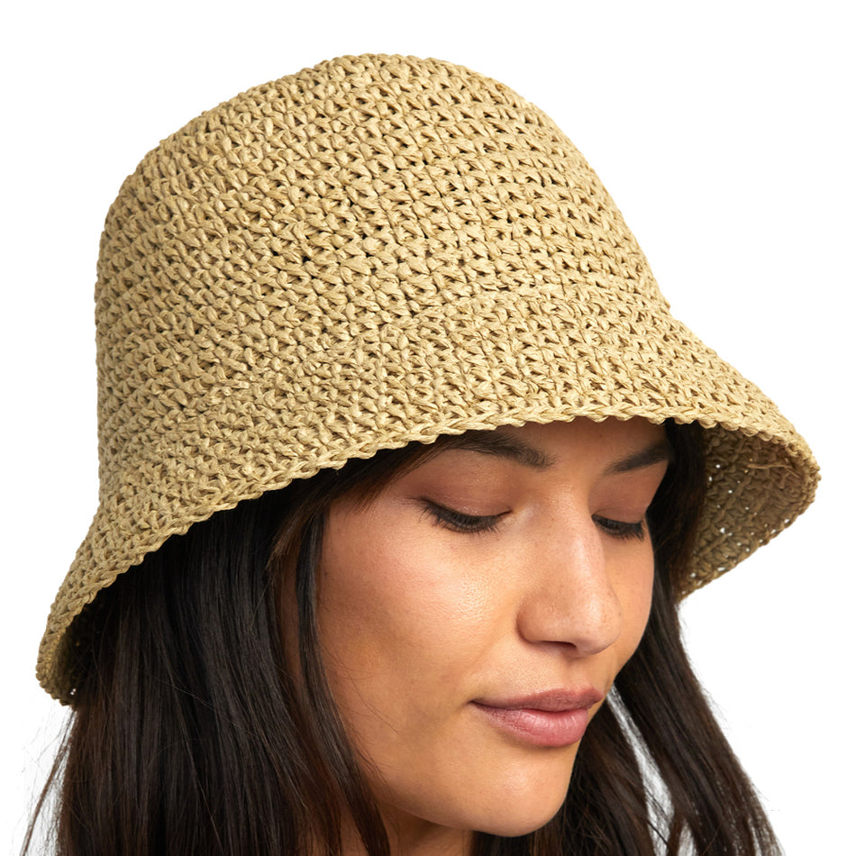 W Laguna Straw Bucket Hat SP23