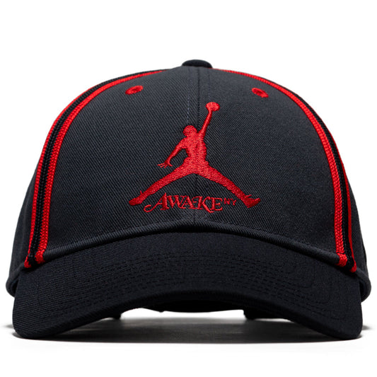 Awake NY x Jordan Structured Club Cap Hat - Dark Smoke Grey/University Red
