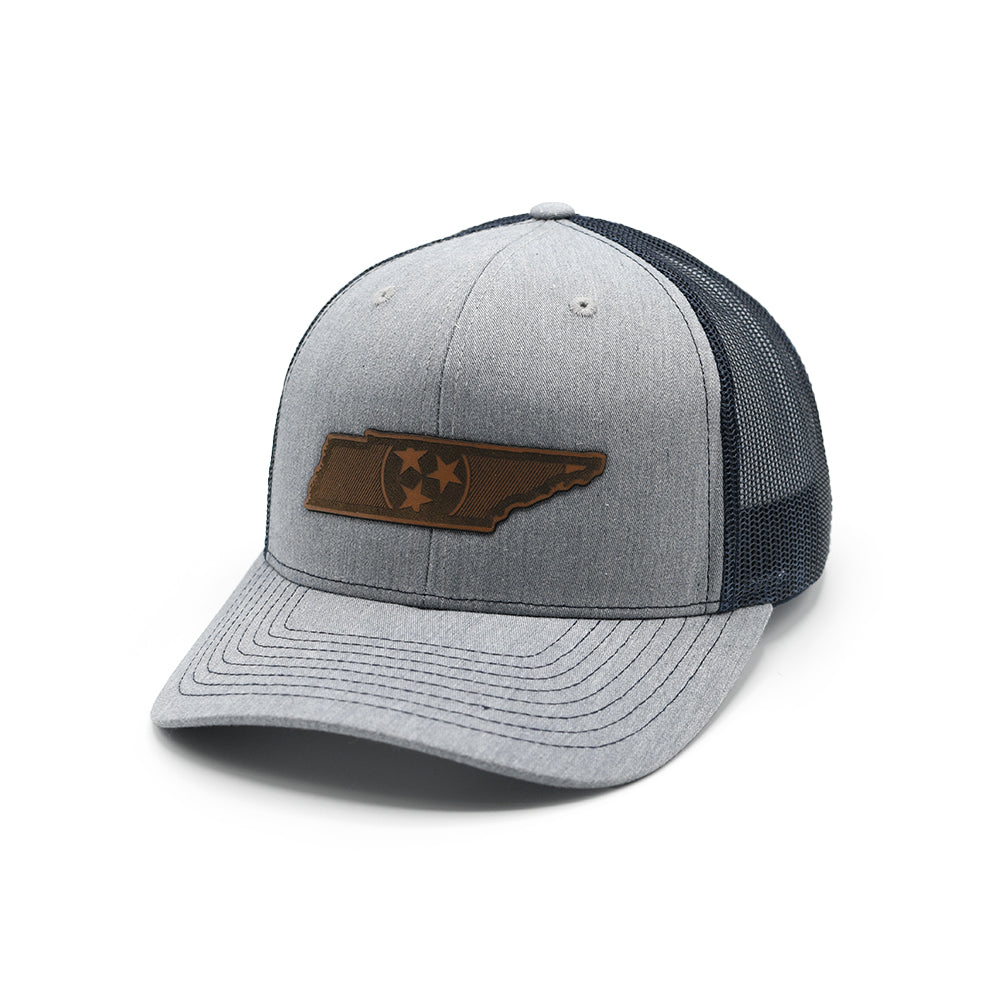 TN State Flag Leather Patch Hat