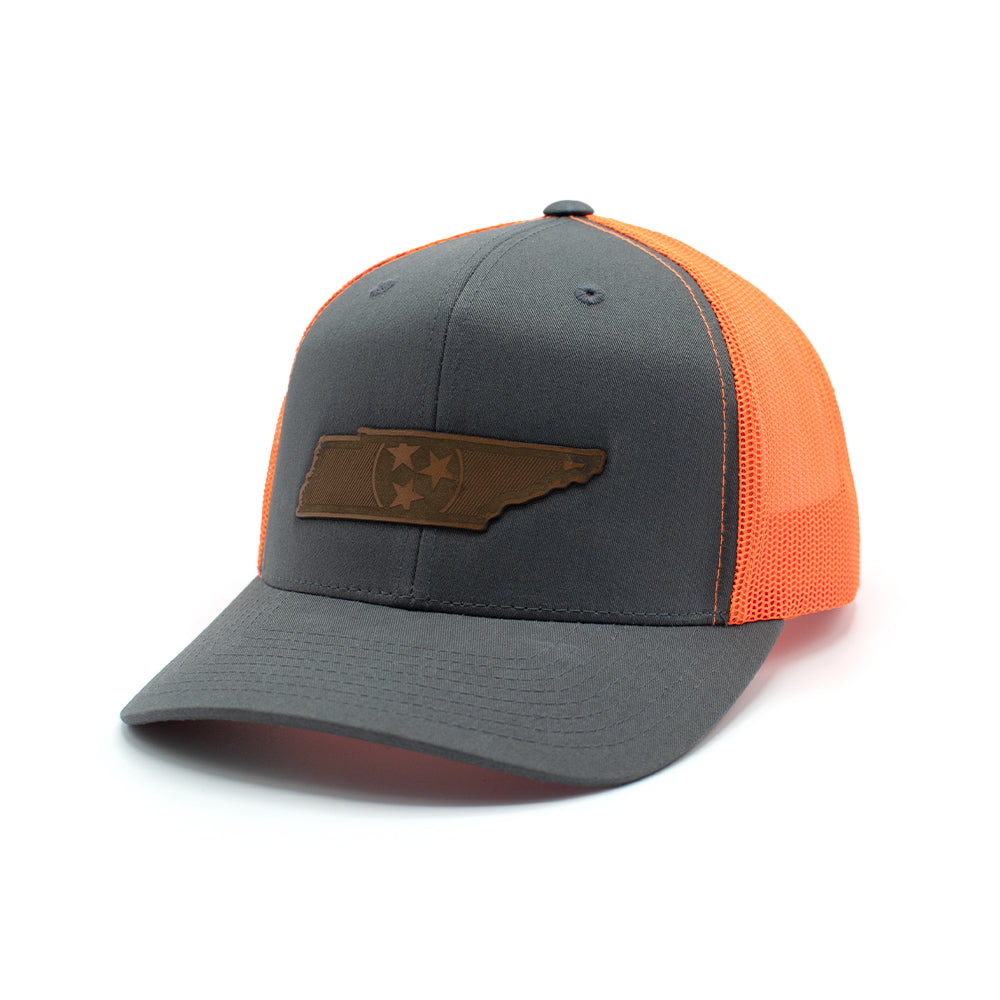 TN State Flag Leather Patch Hat