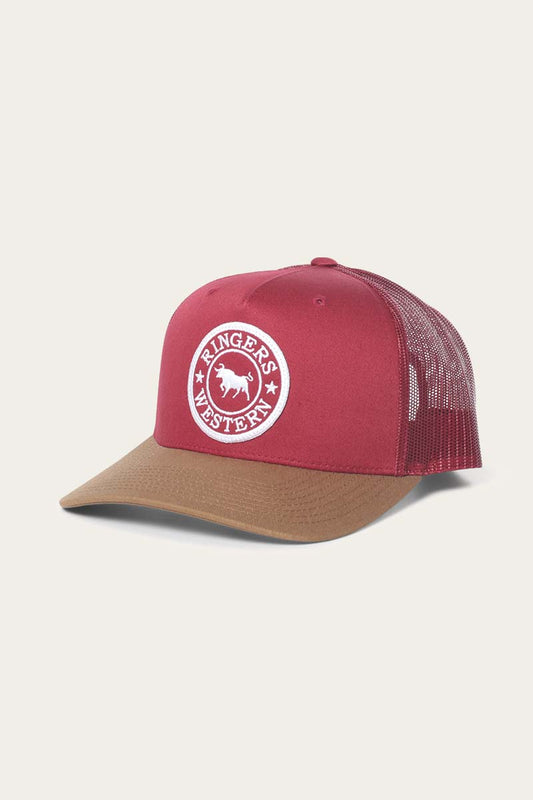 Signature Bull Trucker Cap - Burgundy/Clay