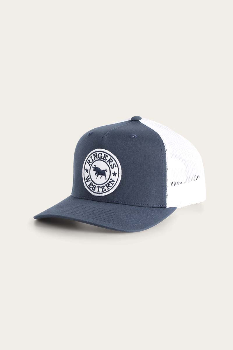 Signature Bull Trucker Navy & White with Navy & White Patch